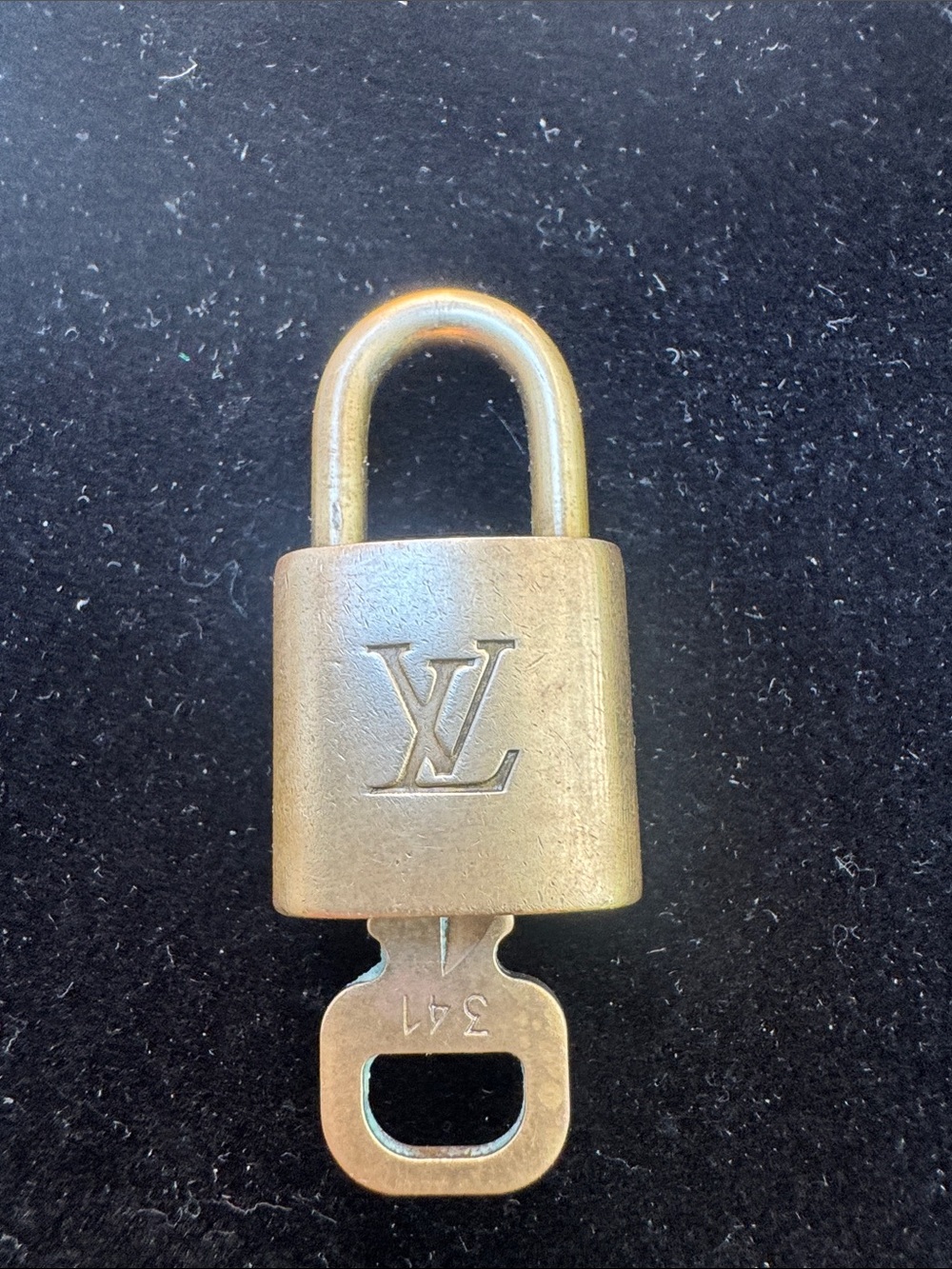 Louis Vuitton lock and key 341 Padlock with Key